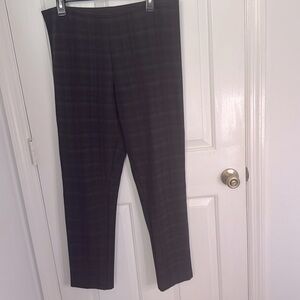 Atelier Luxe Boutique Stretch Pull on Plaid Trousers